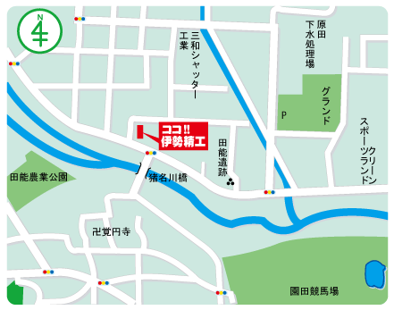 伊勢精工案内地図